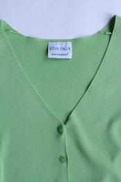 Marimekko apple green v neck cardigan
