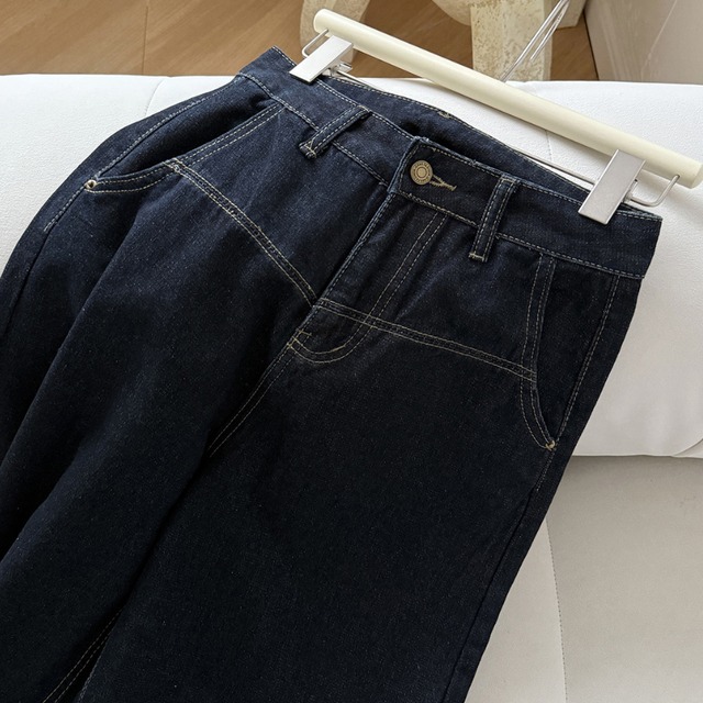 high-waist wide-leg jeans　J00298