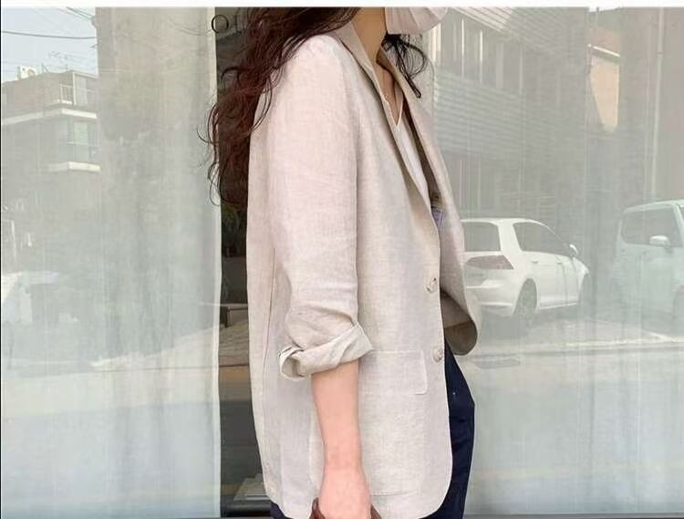 リネンブレンドジャケット　　ASF-212010-1048