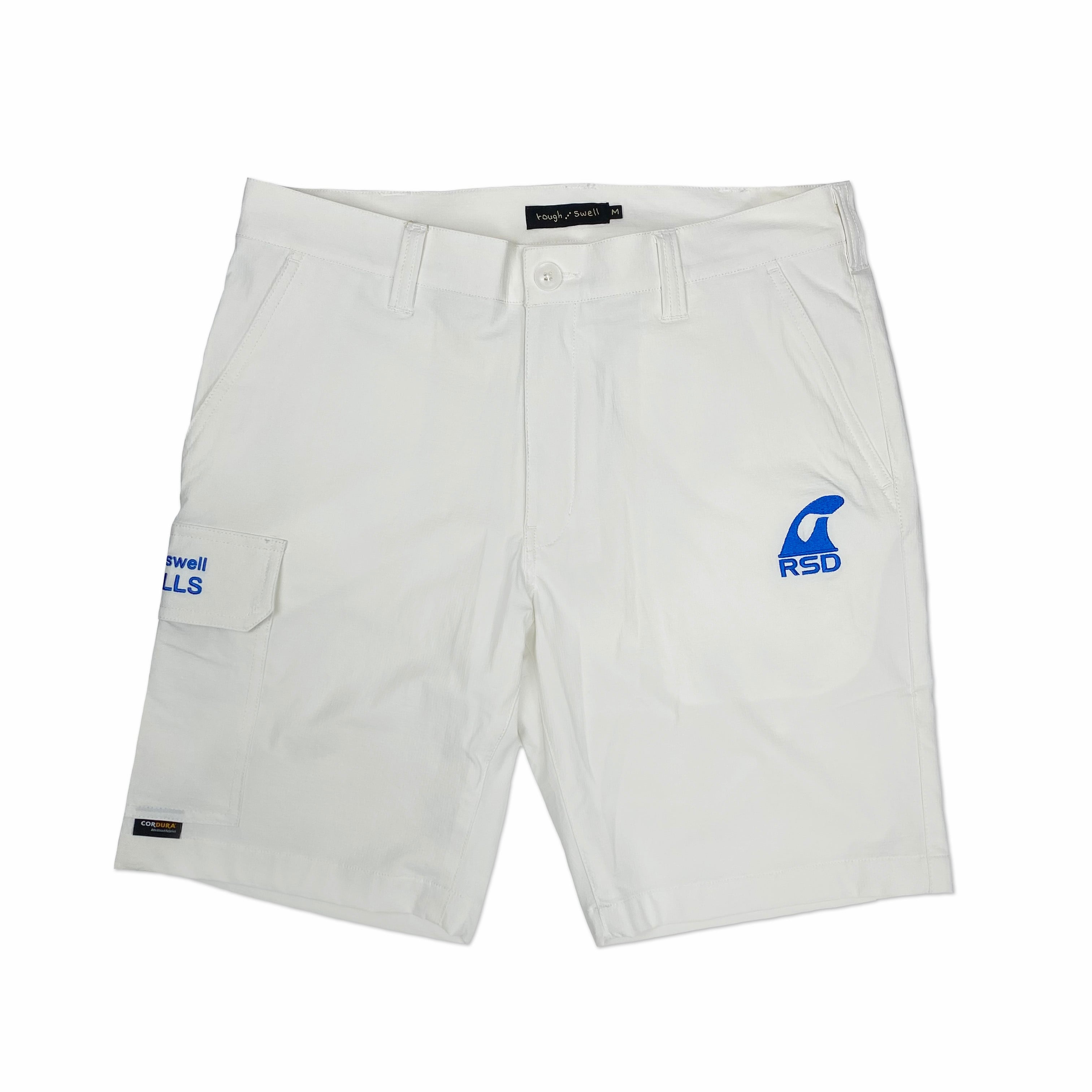 rough & swell】《MEN'S》BIG WAVE TOUR SHORTS (WHITE) | Sandy GOLF