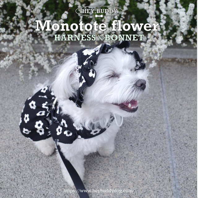 monotone flower bonnet