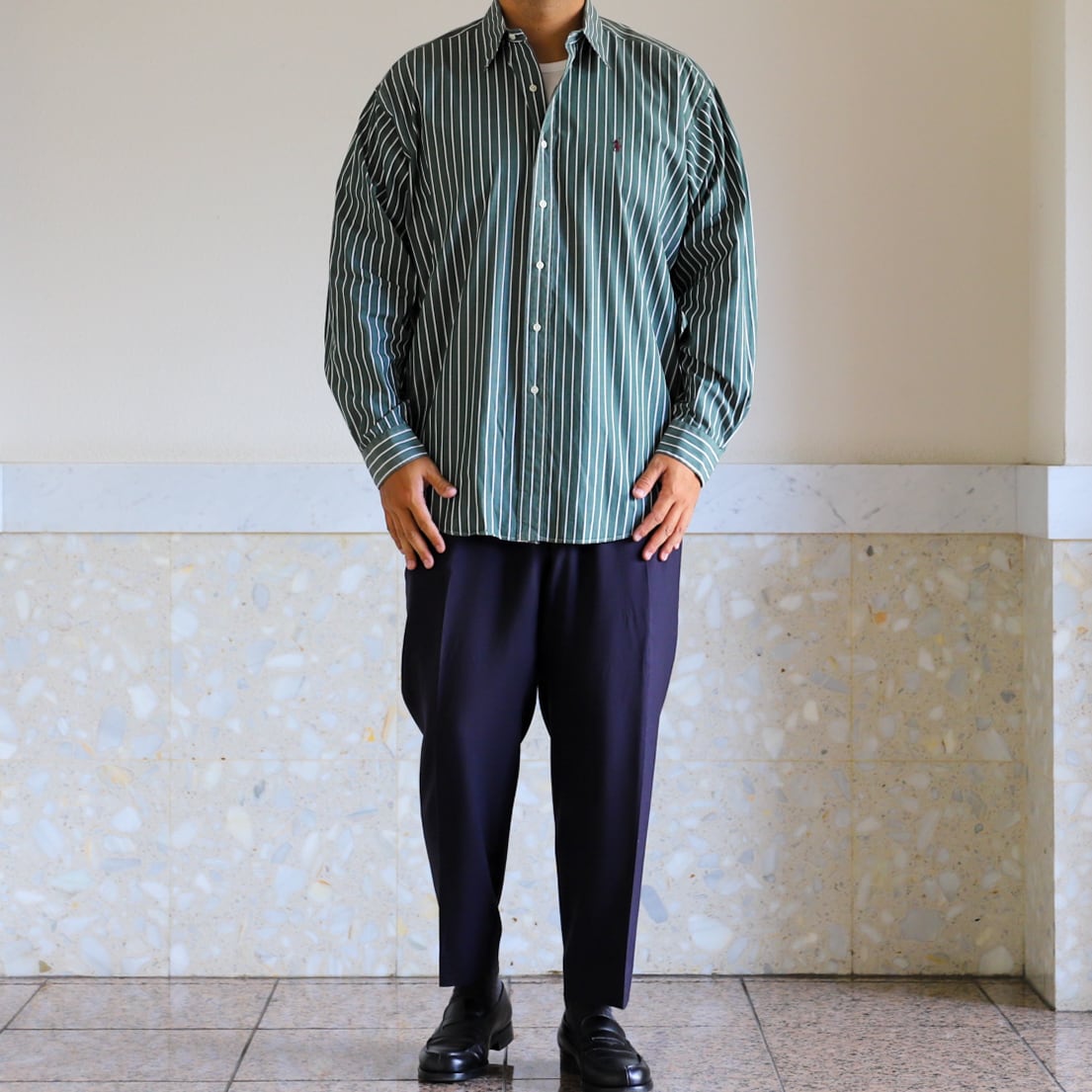 新品未使用☆ラルフローレン 3着セット 80cm 美品】80s Ralph Lauren B.D. cotton tripe Shirt 