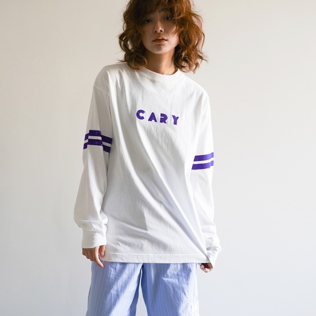 alee フロッキー プリント ロンTee｜ロゴプリント