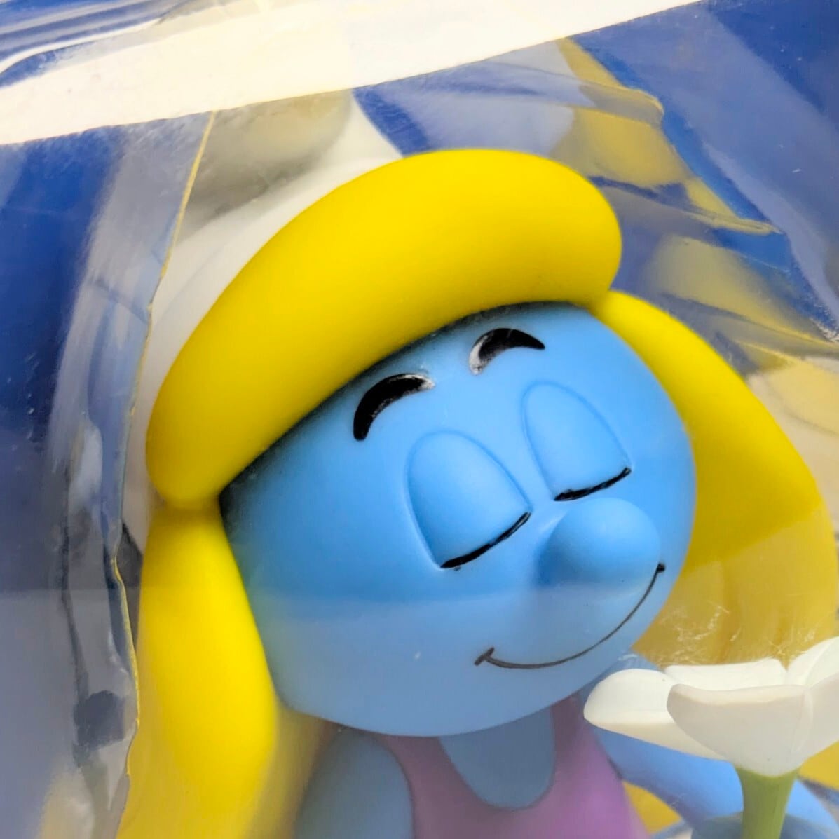 ☆ VINTAGE DEADSTOCK 2013 ☆【 SMURF ( スマーフ ) 】 the SMURF Large Figure Collection 『 スマーフェット / ピースマーク紫ワンピース 』PVCフィギュア 〚アメリカン雑貨 アメトイ〛