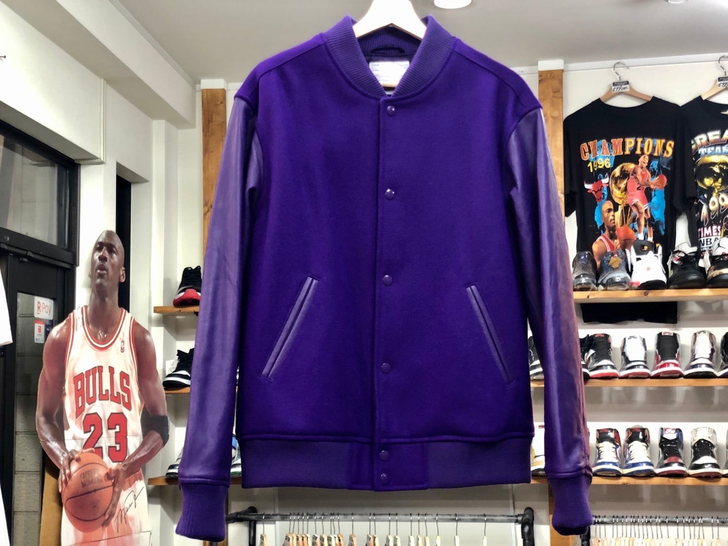 Supreme 18AW MOTION LOGO VARSITY JACKET MEDIUM PURPLE Supreme 18AW MOTION LOGO VARSITY JACKET MEDIUM PURPLE