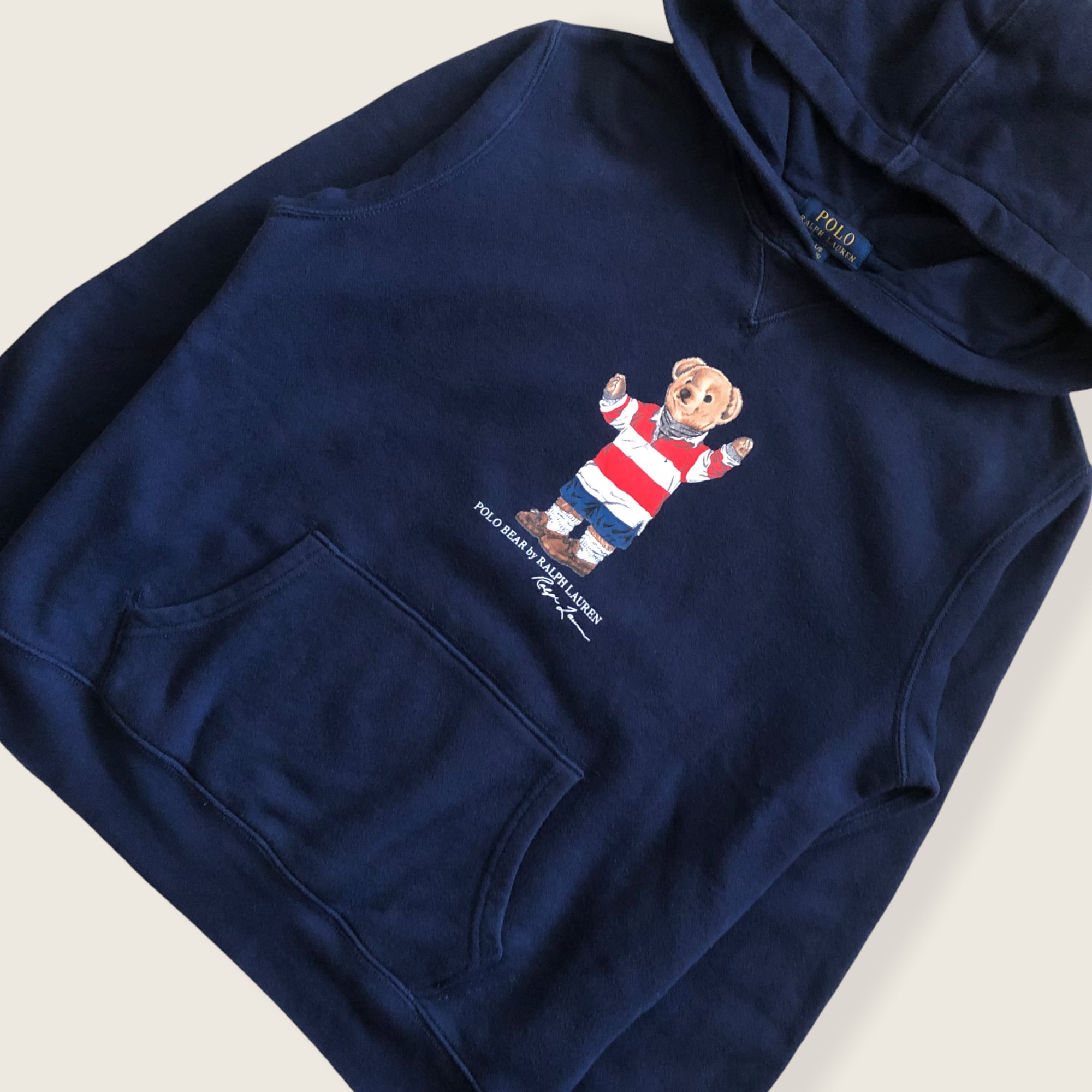 ラルフローレン ベアー クマ プリント スウェット ネイビー 紺 L kids