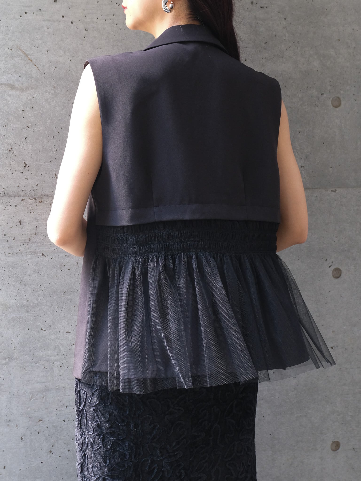 TULLE DOCKING GILET(ﾁｭｰﾙﾄﾞｯｷﾝｸﾞｼﾞﾚ)【5533517】 | CIEL'AIR