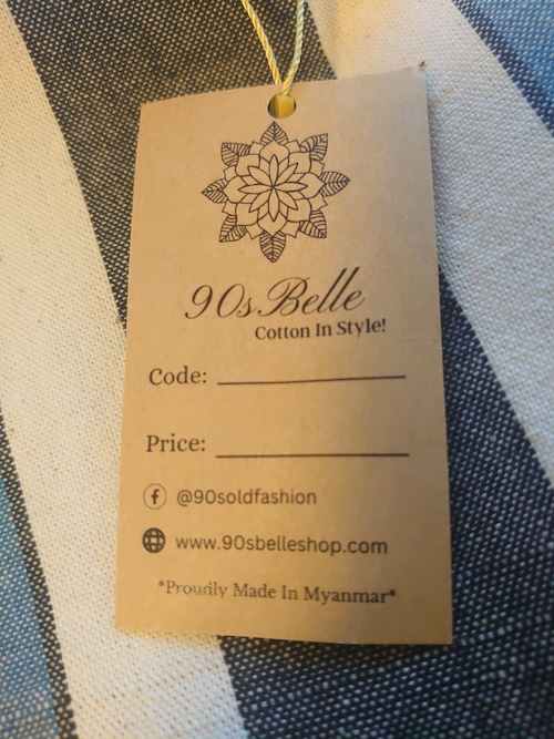【90s Belle】手縫いの刺繍テーテーコットントートバッグの商品画像4