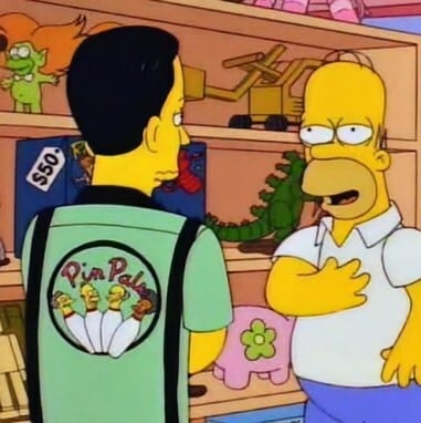再入荷！送料無料！ ★ピンズ PINS★ピンバッジ 【 The Simpsons（ザ シンプソンズ） 】 ボーリング〚アメリカン雑貨 アメトイ〛