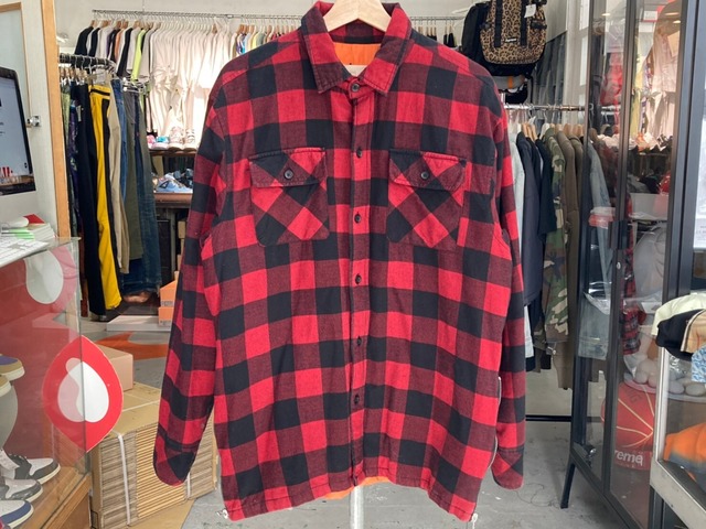 FOG COLLECTION TWO PLAID FLANNEL PADDED SHIRT RED/BLACK MEDIUM 63026