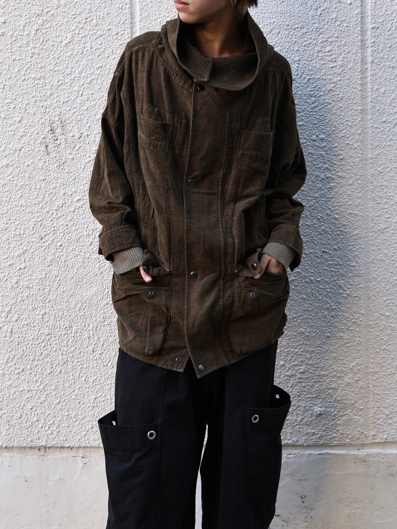 【zucca】coloring hooded jacket