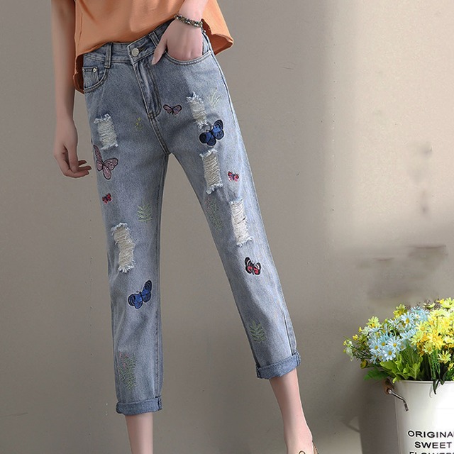 【日本倉庫即納】 デニムパンツ クロップ丈 レディース ストレートズボン 着?せ ジーパン 美脚