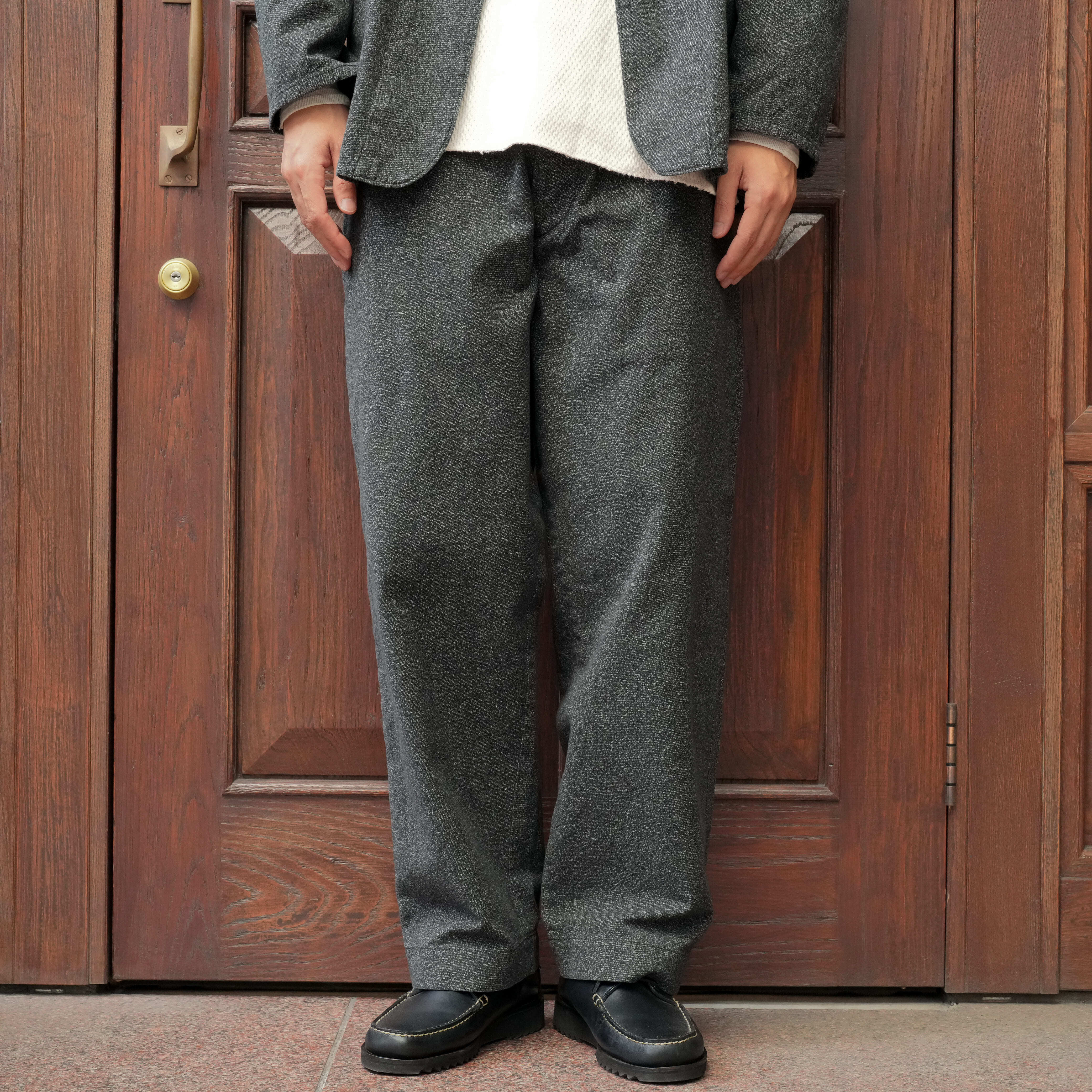 HERILL(へリル)25AW "Blackschambray Workpants" -Black-