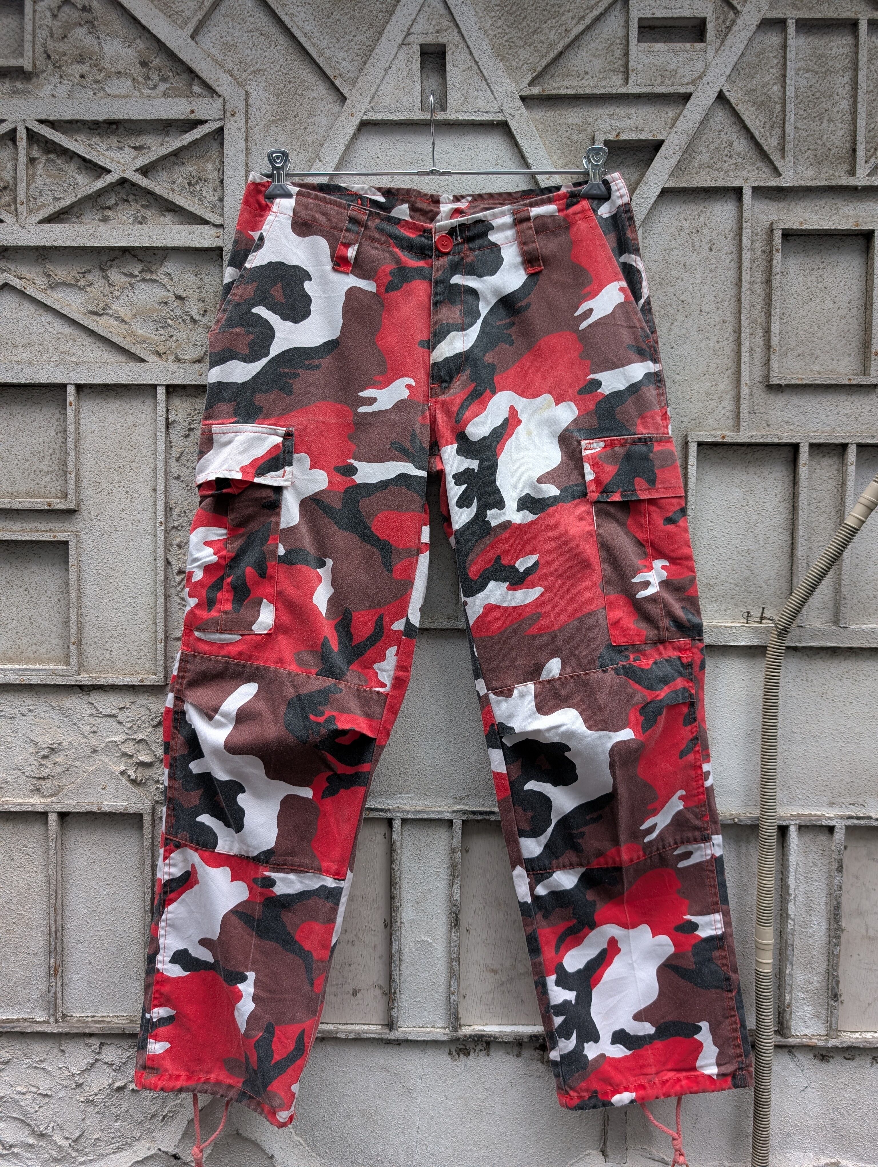 "RED CAMOUFLAGE" cargo pants