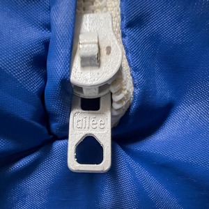 70s “adidas” blue nylon hoodie jacket aileeジッパー VENTEX社製 70年代 アディダス  ナイロンジャケット フーディ ベンチレーション ブルー | anti knovum（アンタイノーム）