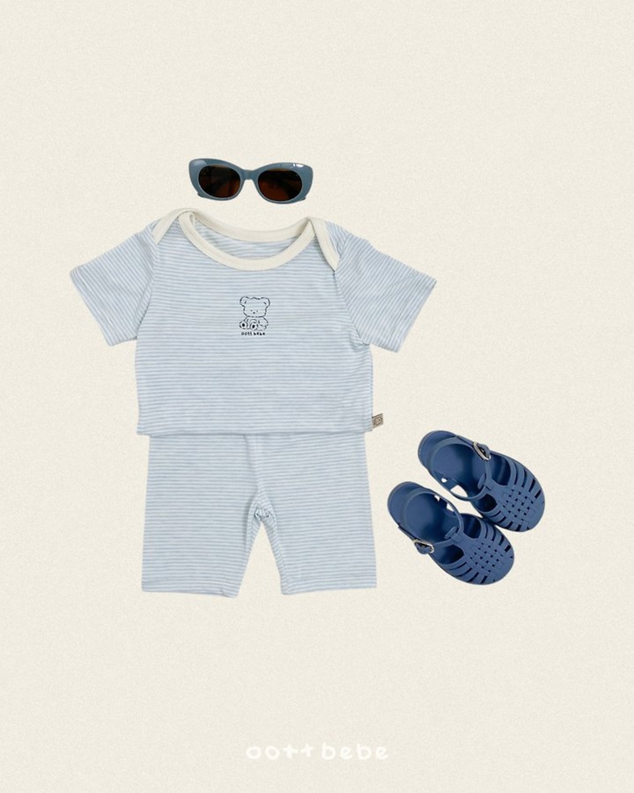 [oottbebe] Sticky Striped Loungewear / [오뜨베베] 쫀득단가라실내복
