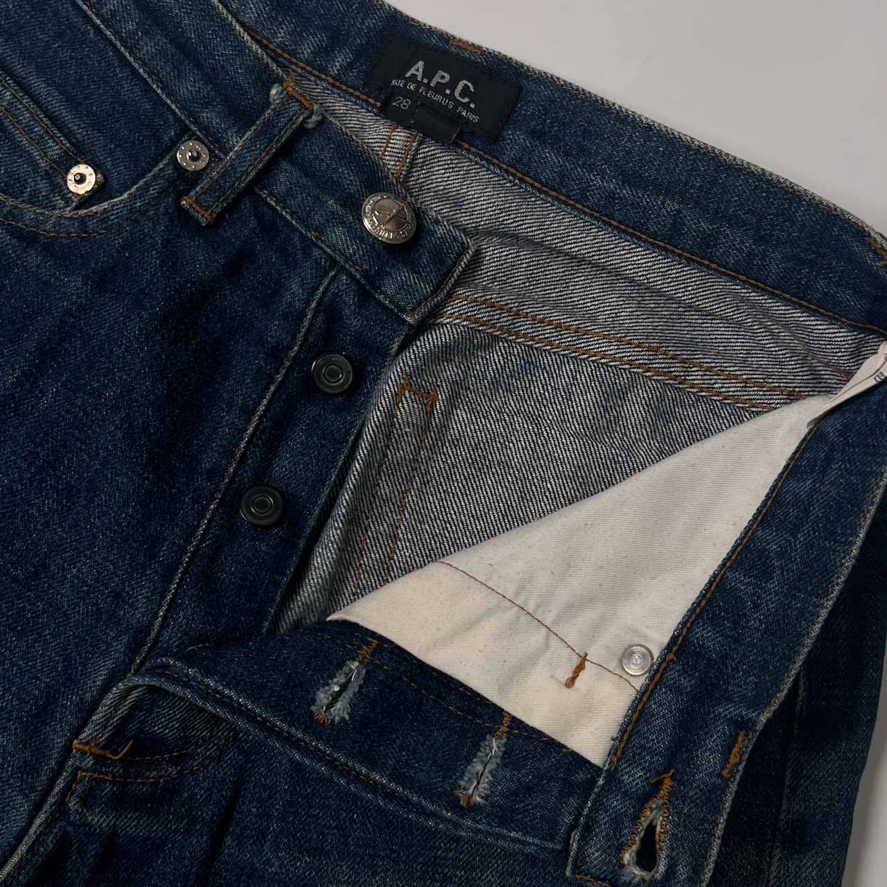 A.P.C. アーペーセー セルビッチ 赤耳 ボタンフライ デニムパンツ ジーンズ 28/インディゴ メンズ