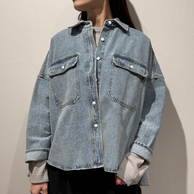 コットンデニムシャツ