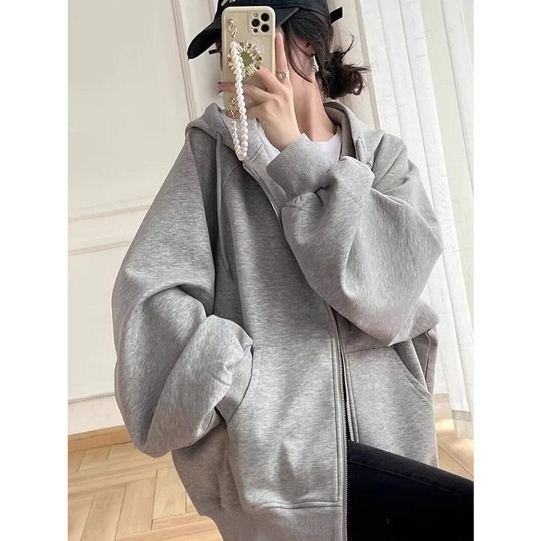 裏起毛 デイリーオーバーサイズジップパーカー RA3116