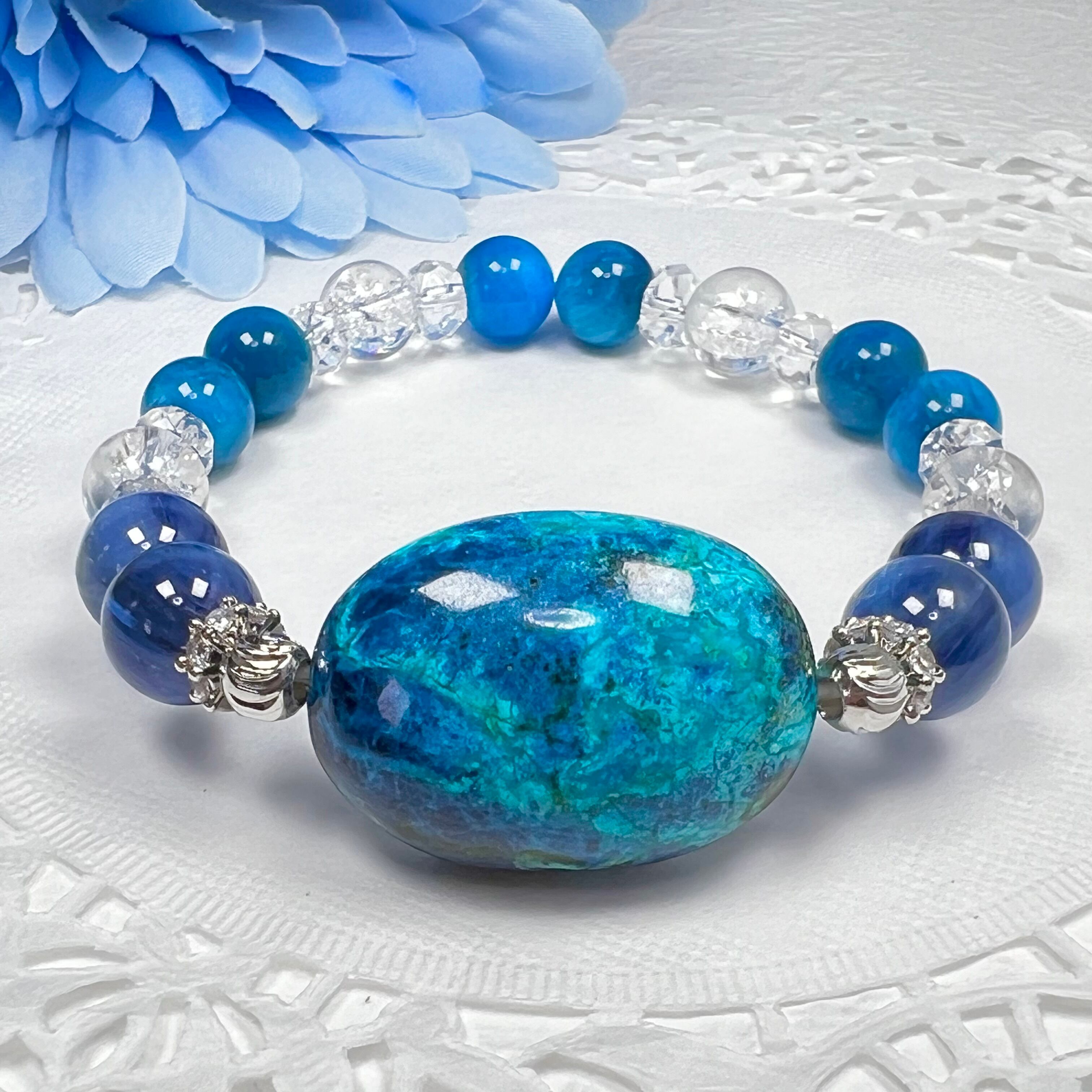 【クリソコラ オーバル ブレスレット】︎︎︎︎❤︎送料無料︎︎︎︎❤︎天然石 パワーストーン