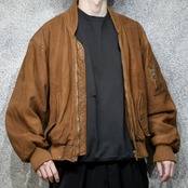 brown leather flight jacket