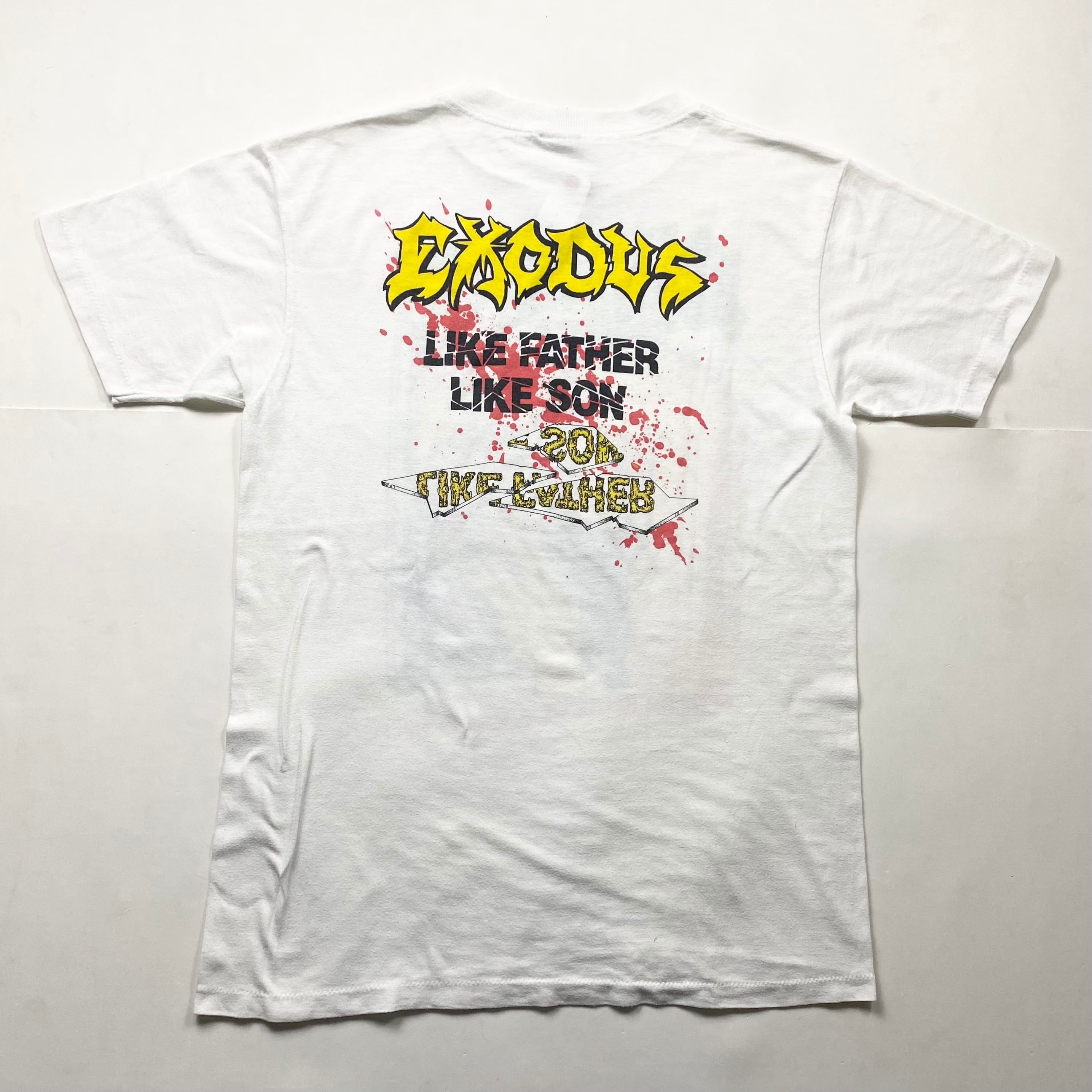 EXODUS Tシャツ 中古 89年 THRASH L 超激レア vintage 1989's EXODUS music tee “Like Father, Like Son” | NOIR ONLINE