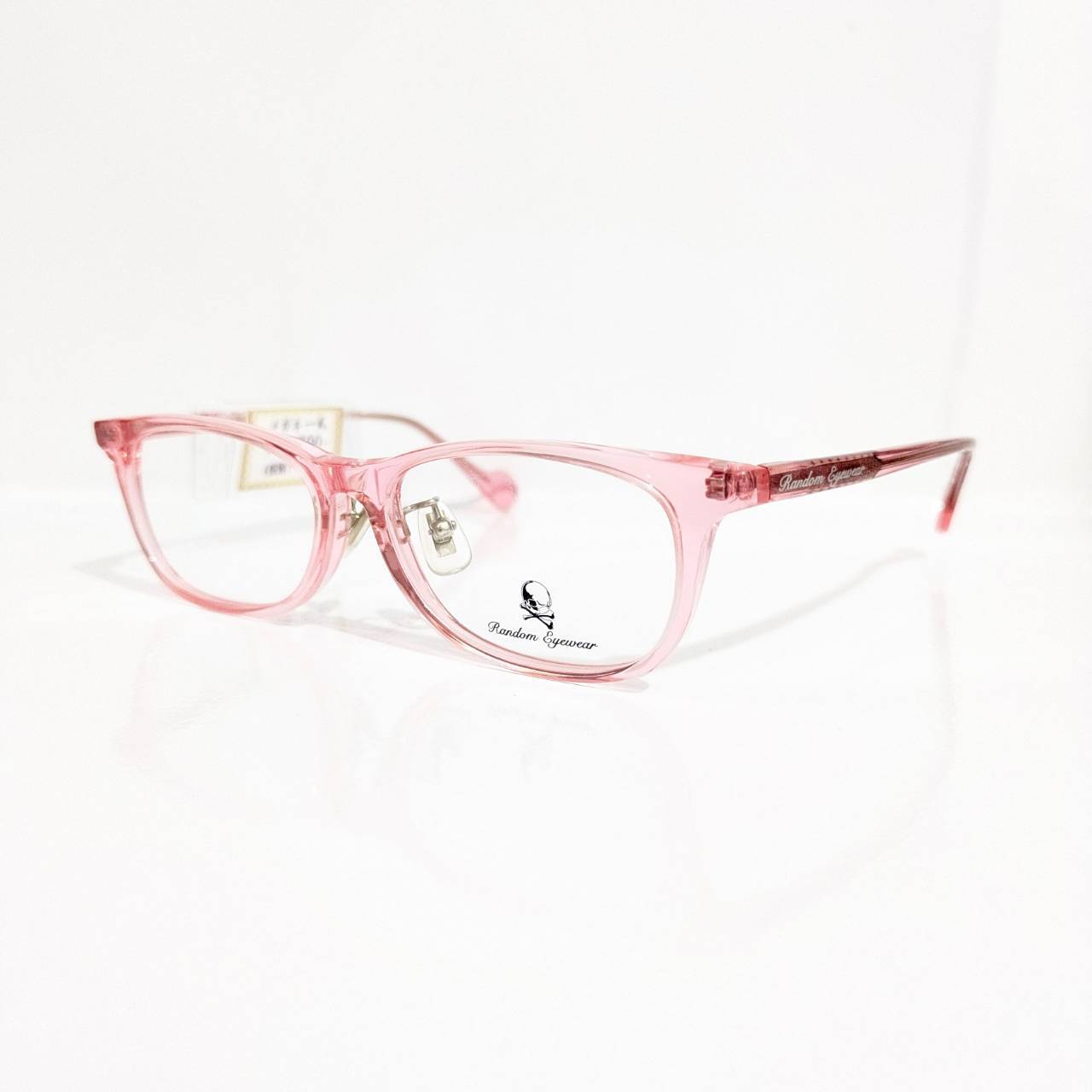 【Randam eyewear】ウエリントンセルフレーム クリアピンク