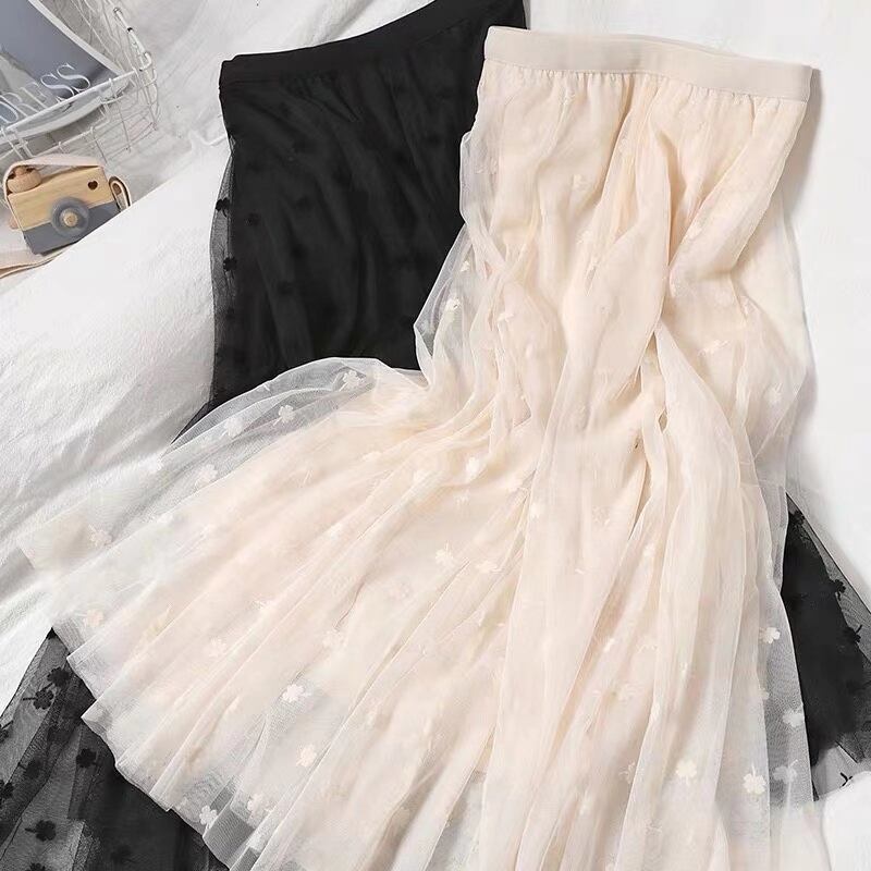 クローバードット チュールスカート　AJ11394-1692