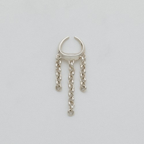 Round shape ear cuff Silver