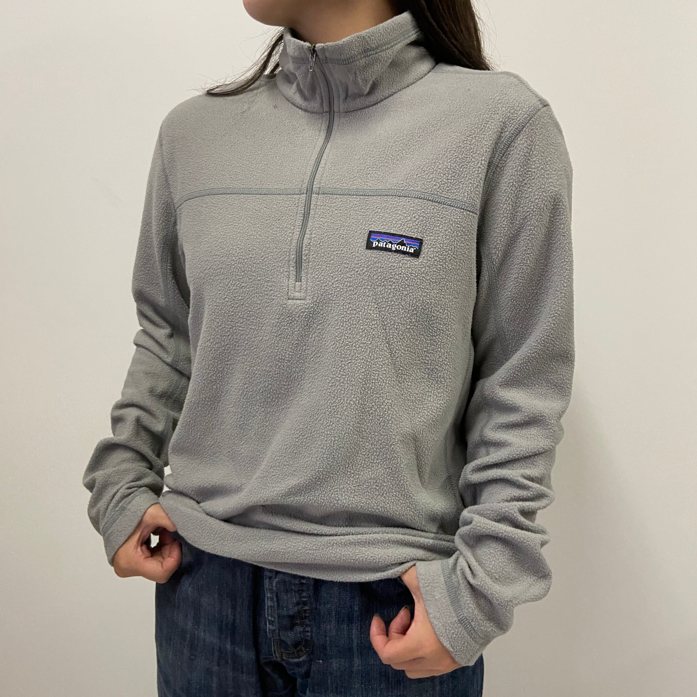 patagonia パタゴニアフリース　ハーフジップ　グレー　メンズM