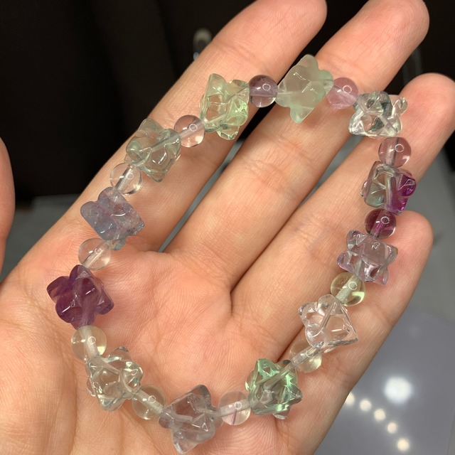 3こんぺいとうフローライトブレスレット