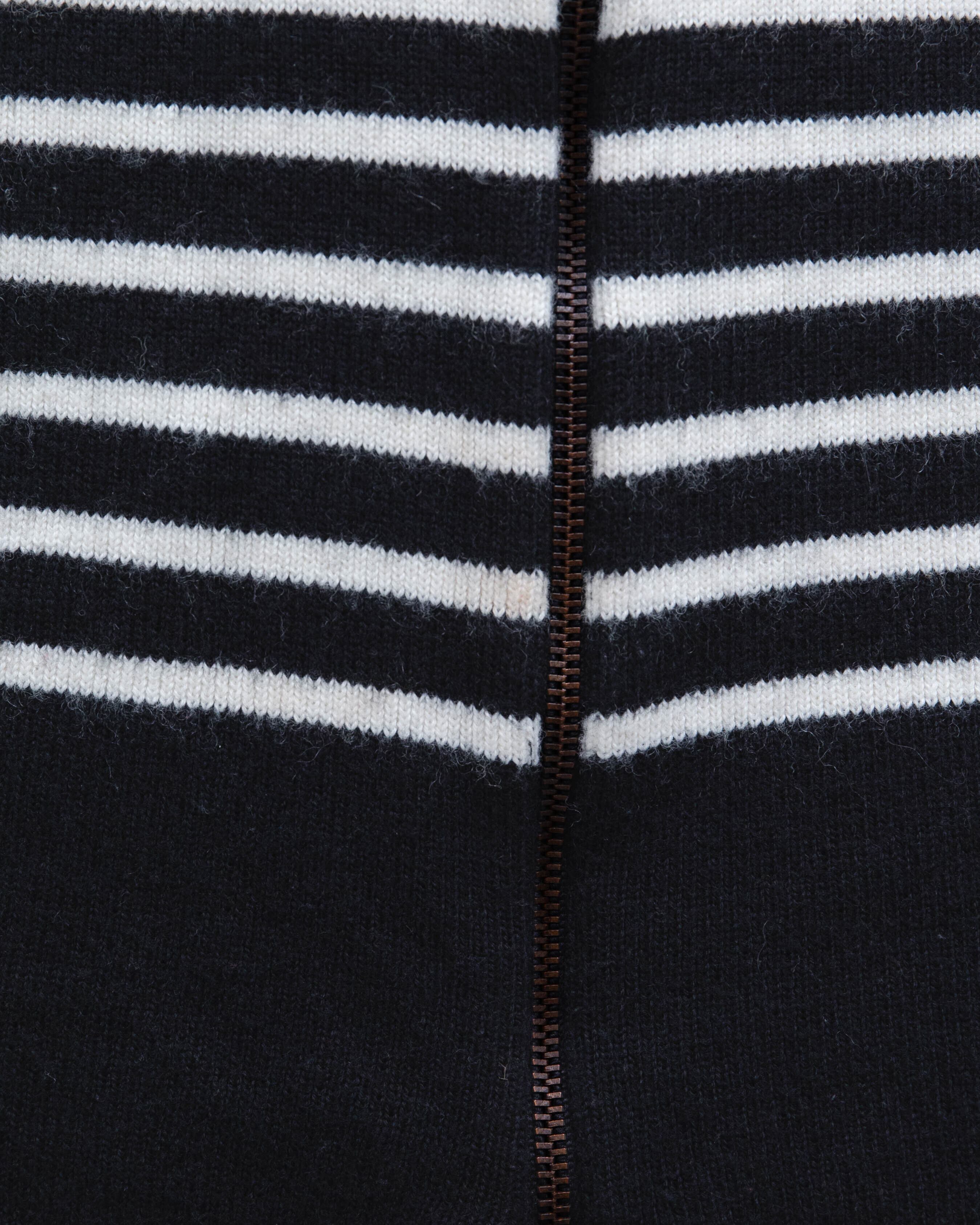 1990s Jean Paul Gaultier - striped zip-up knit jacket | LUIK FINN