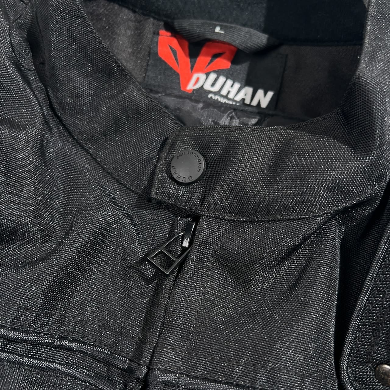 DUHAN ドゥーハン キルティングライナー付 プロテクター入り ライディング ジャケット サイズ L /ブラック系 バイクウェア モータースポーツ