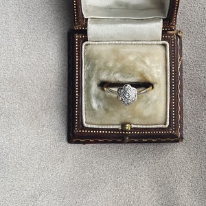 イギリス ナチュラルダイヤモンド リング / 18ctゴールド&プラチナ 12.5号
