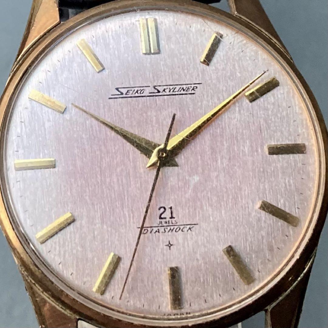 動作良好】セイコー スカイライナー 腕時計 1960年代 手巻き メンズ 