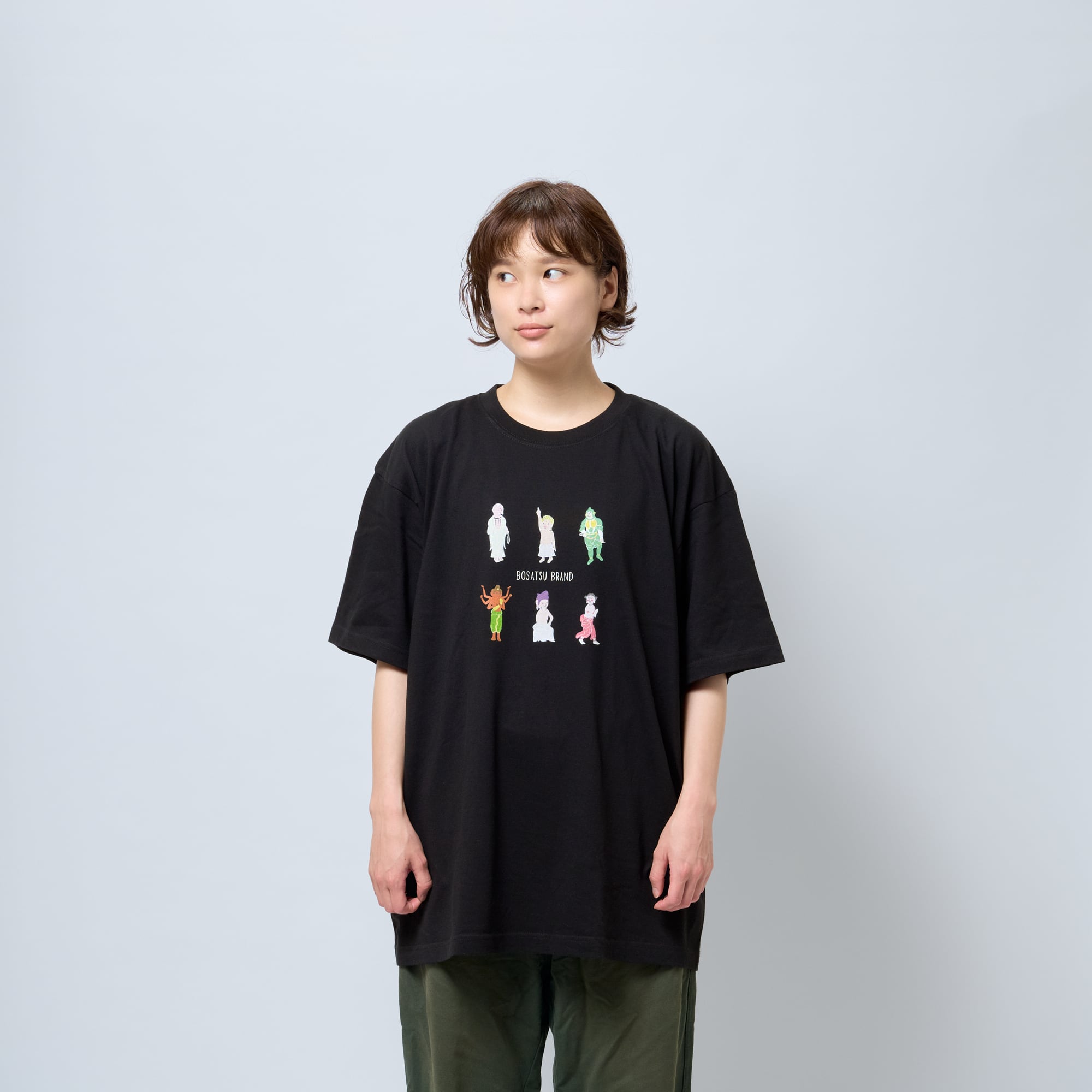 仏像といっしょに 2 ( 4周年記念 ) Tシャツ (プリント) ブラック 6.2oz