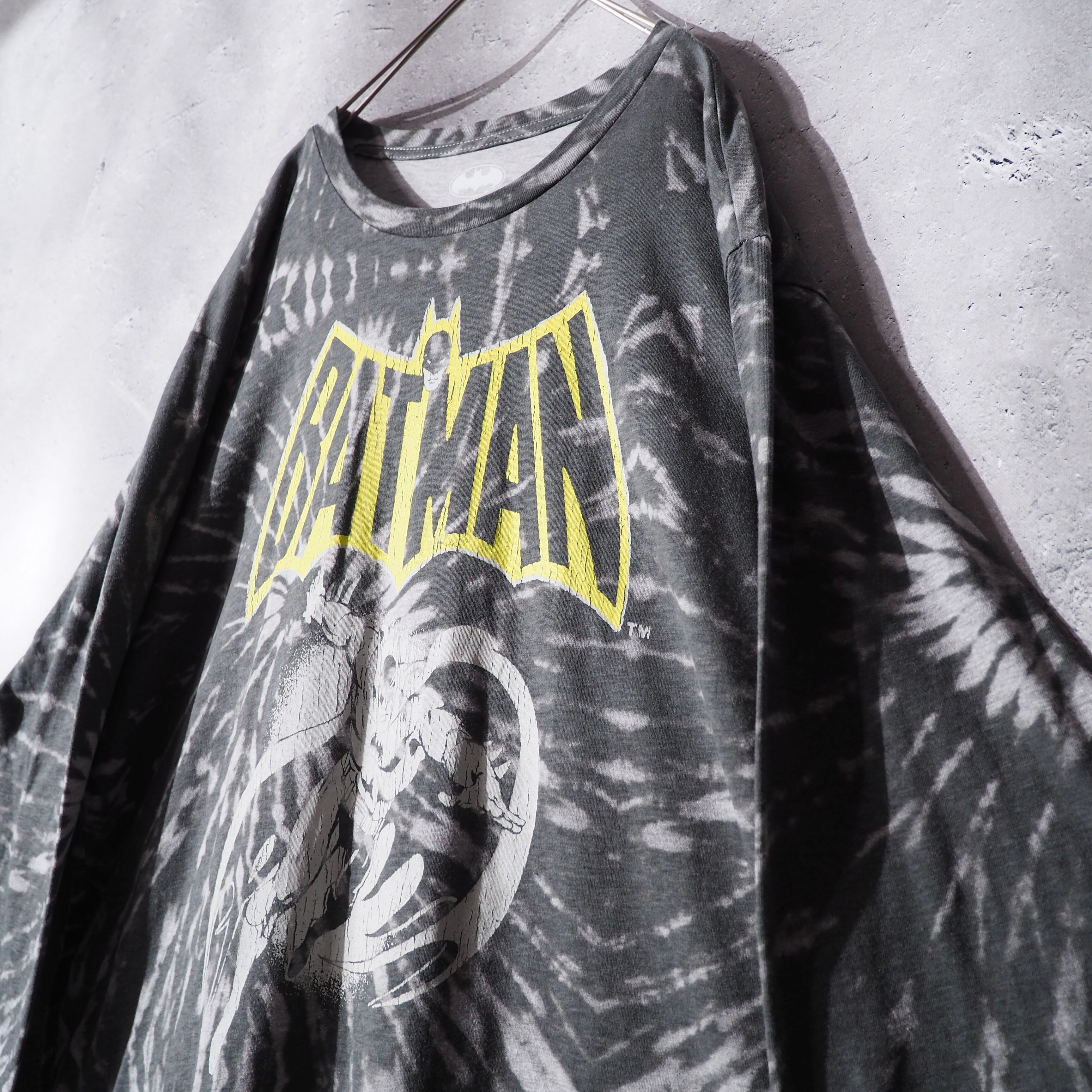 ” BATMAN ” Faint printed Tie dye dyeing long sleeve Tee
