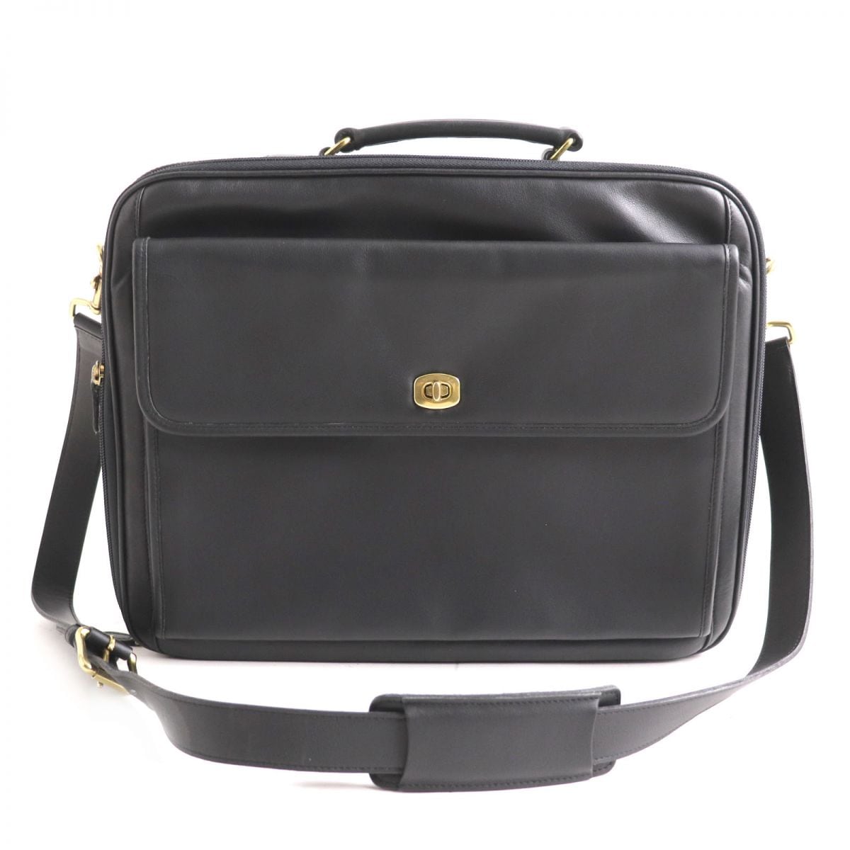 COACH オールドコーチ 黒レザー メンズ ビジネス ショルダーバッグ ターンフック COACH オールドコーチ 黒レザー メンズ ビジネス ショルダーバッグ