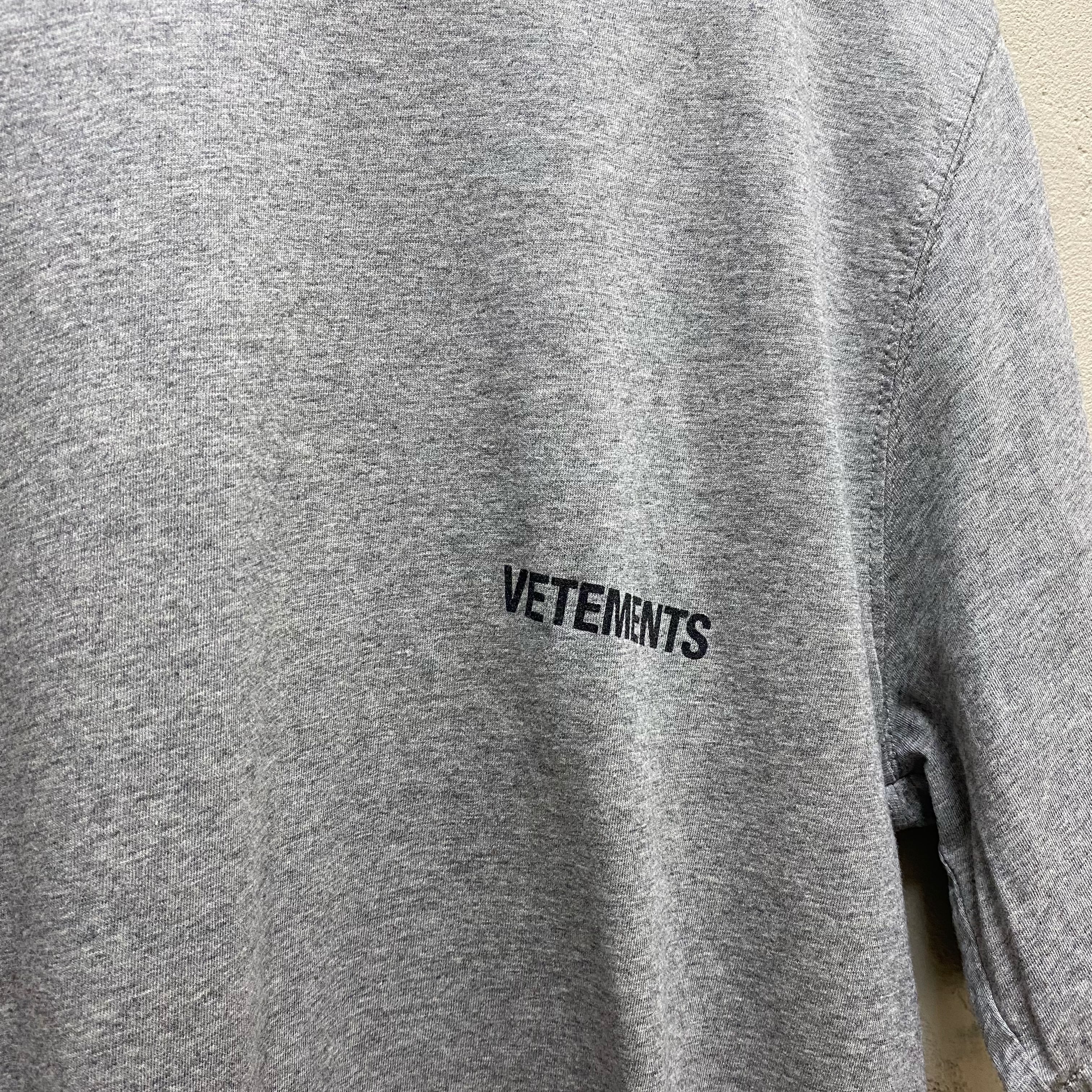 Vetements ヴェトモン 21SS UAH21TR501 Tシャツ グレー SIZE XS 