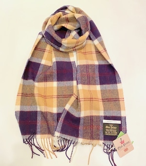 Glen Prince Classic Tartan Lambswool Scarf　Navy Bannockbane