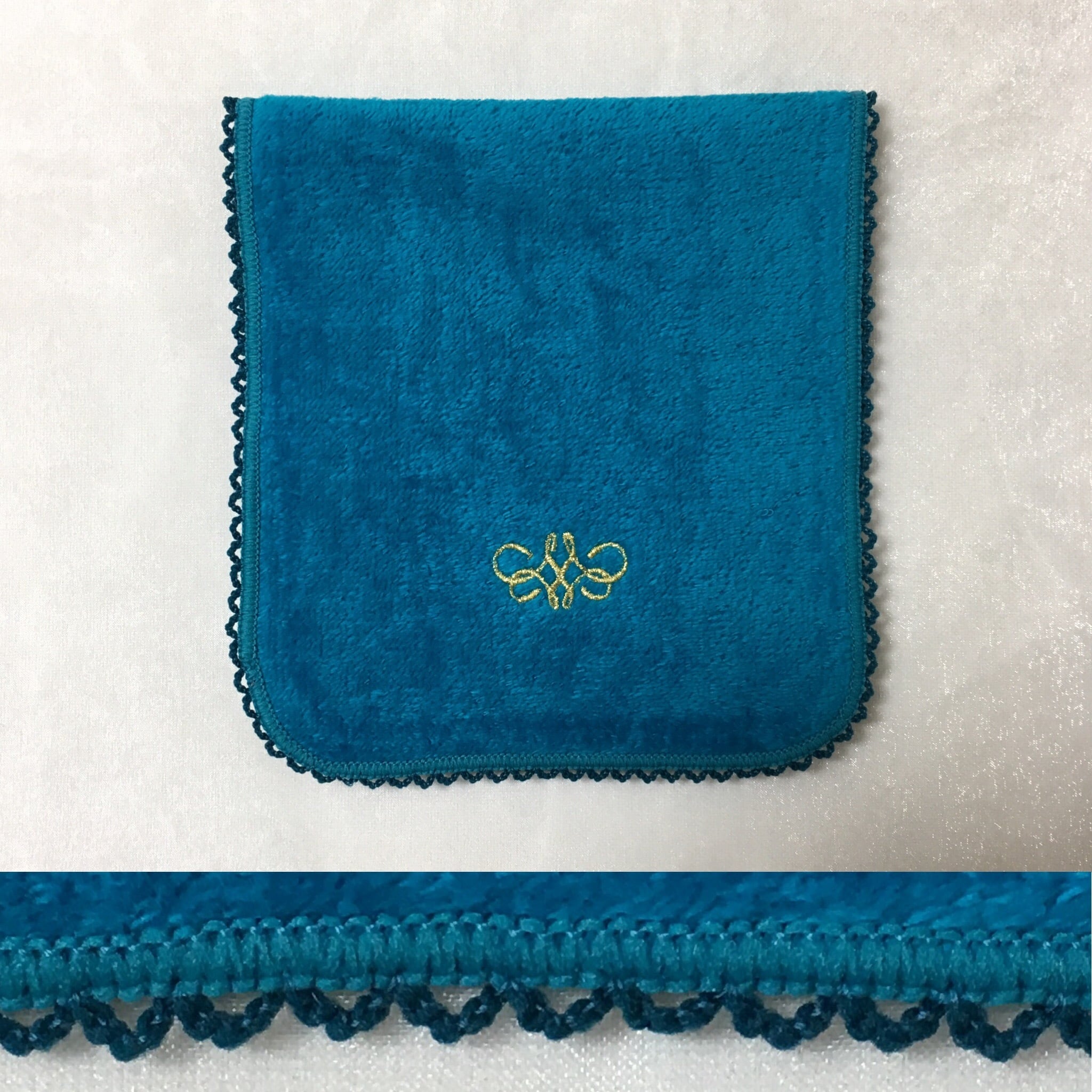 Mon Luxe レース チーフポーチ タオル地 Lace Chief Pouch | Mon Luxe