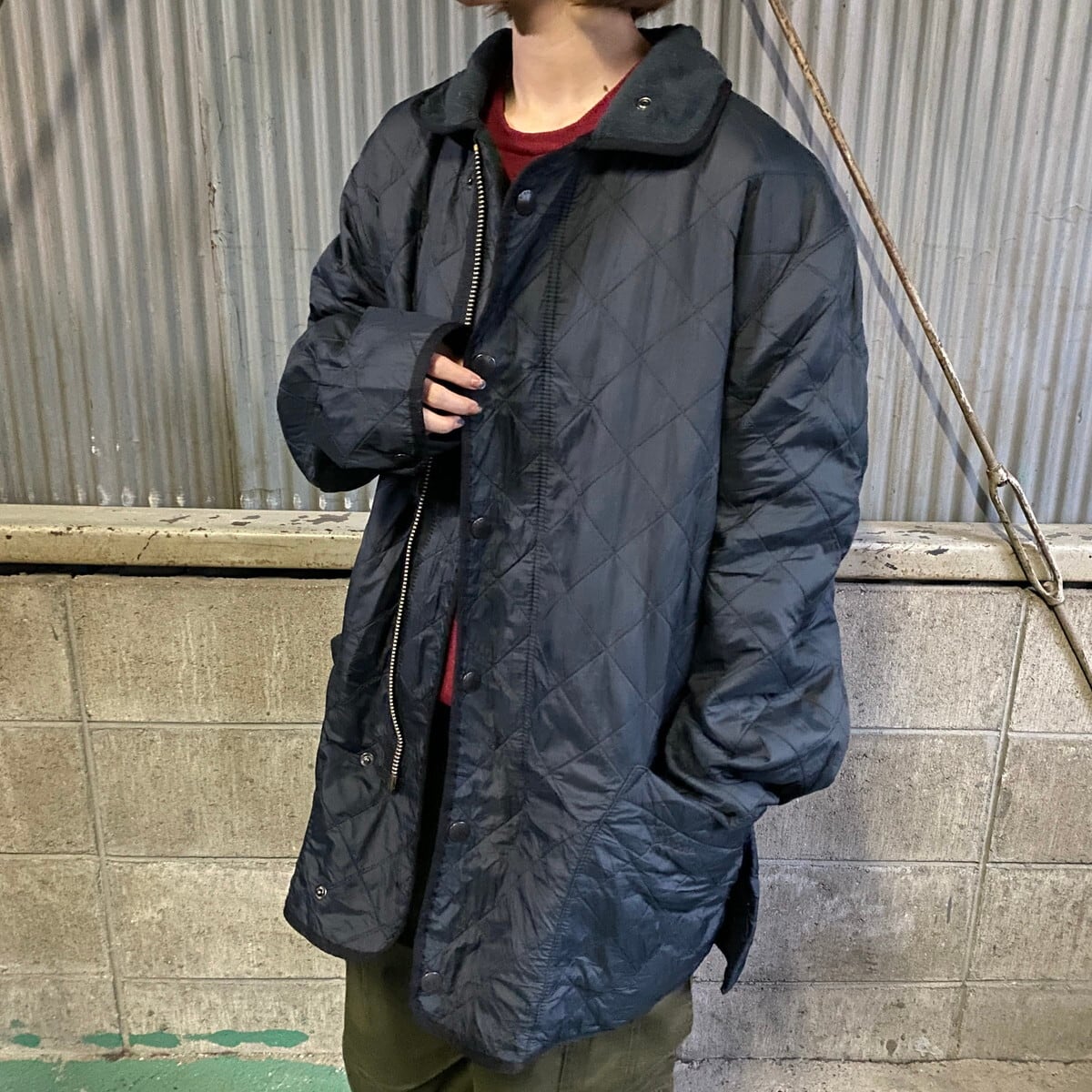 英国製 Barbour バブアー POLARTEC キルティングジャケット メンズL 古着 DERBY gardeazabal フリースライナー  ナイロンジャケット ブラック 黒色【ナイロンジャケット】【CS2301-20】 | cave 古着屋【公式】古着通販サイト powered by  BASE