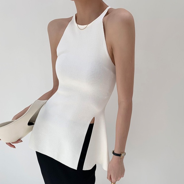 スリットスリムトップス　21656