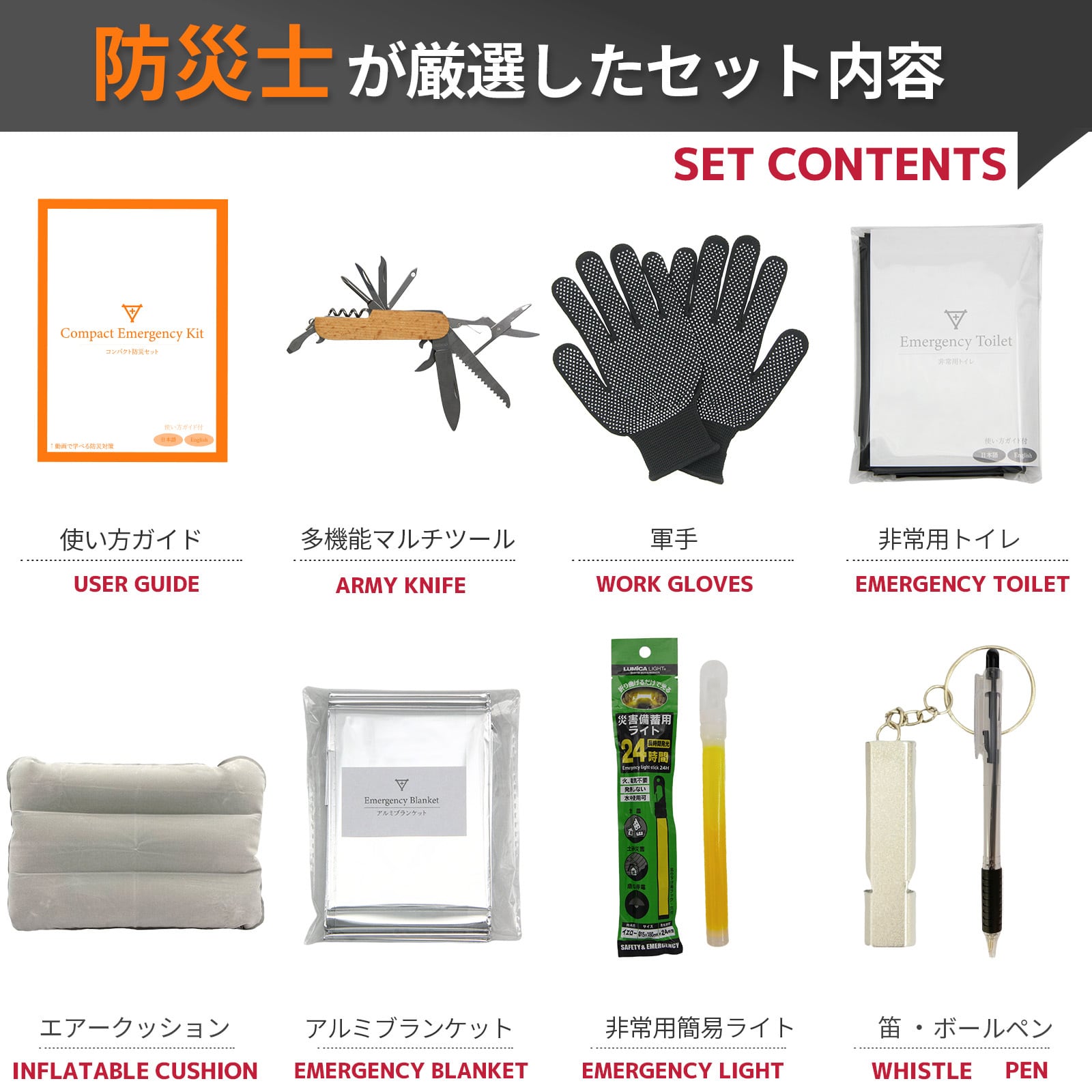 コンパクト防災セット フラバ A5サイズ ミニ防災セット 常備 一人用