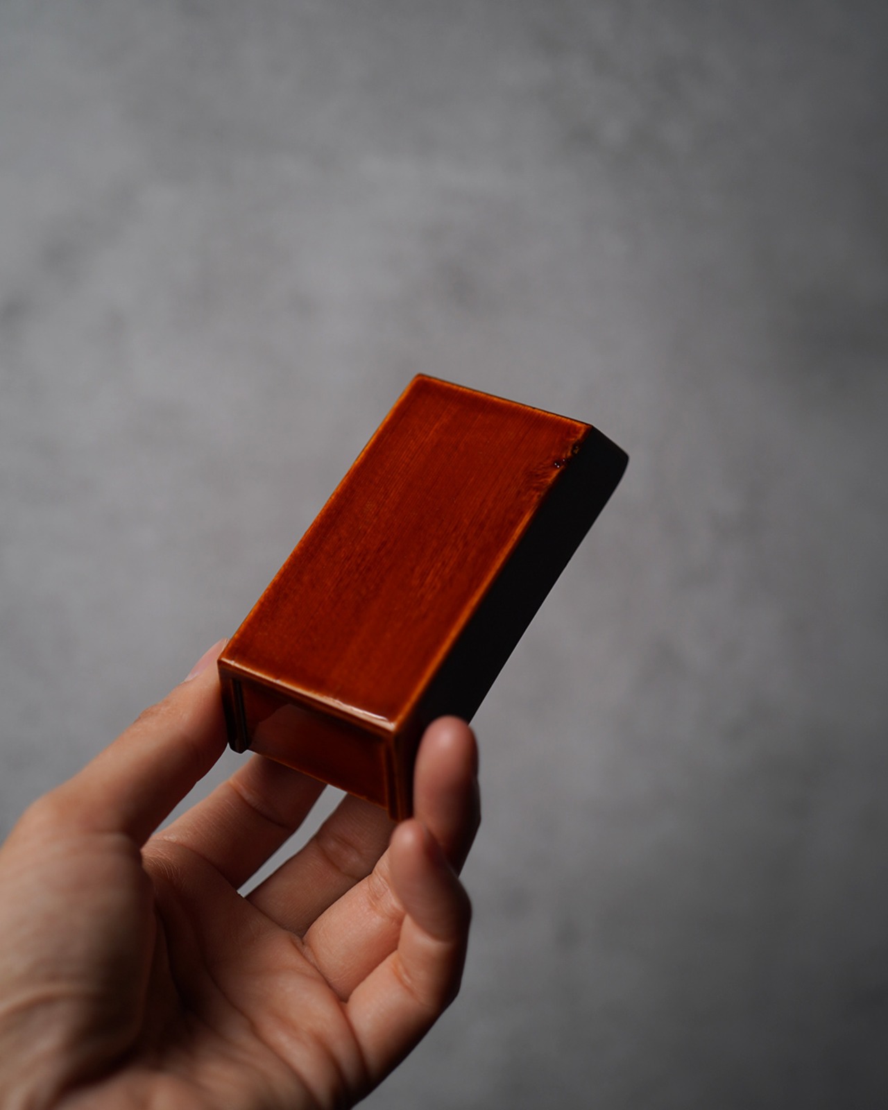 楊枝入　漆器　飛騨春慶塗　船型　/　岐阜