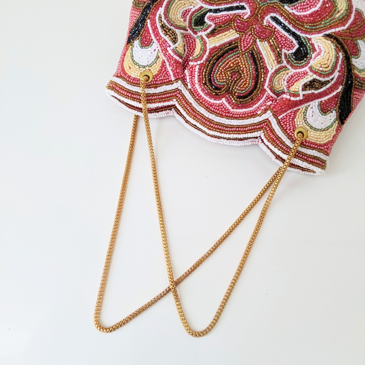 Vintage】「はしもと」作 ビーズ刺繍バッグ Vintage Beaded Bag 