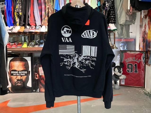 VIRGIL ABLOH × MCA FIGURES OF SPEECH HOODED SWEATSHIRT CHAMPION BLACK MEDIUM JJ9553