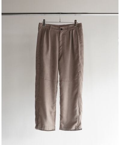 24AW】ANCELLM VEGAN LEATHER SIDE LINE PANTS (GRAY) ANC-PT51