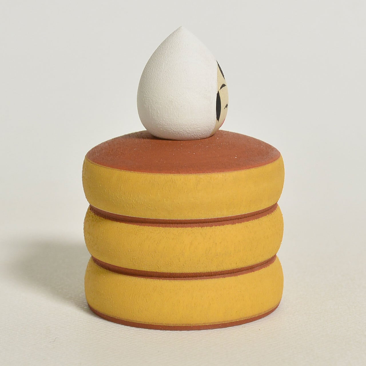 パンケーキちゃんこけし 約1.5寸 約4.5cm 鈴木明 工人（作並系）#2360