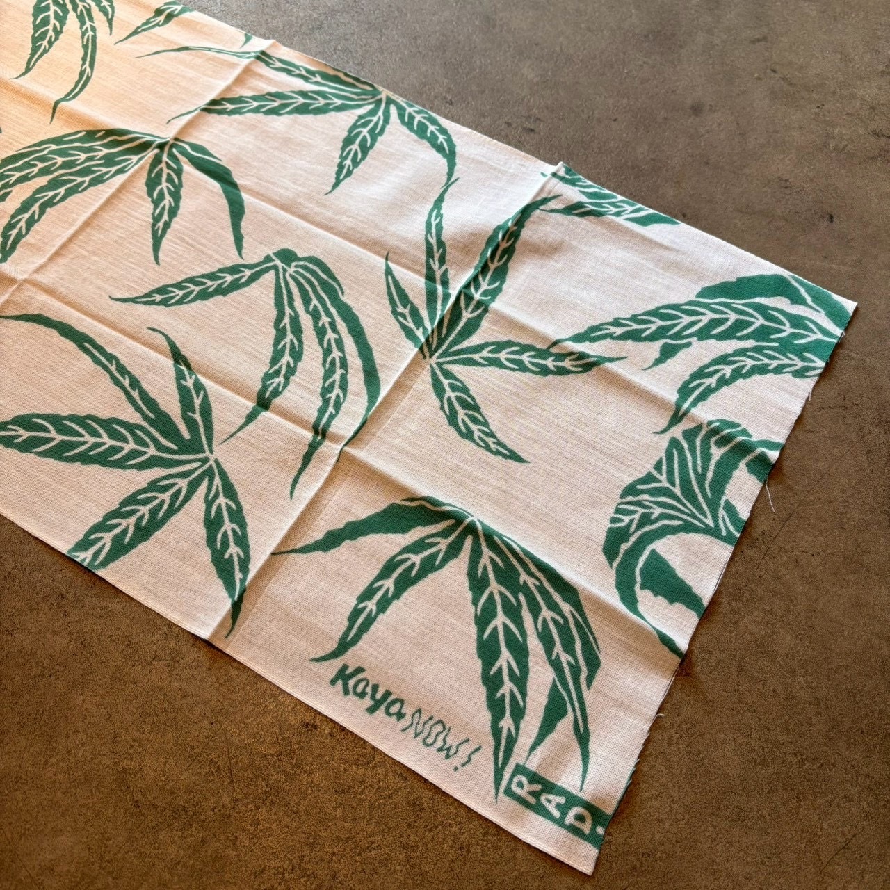 TENUGUI VERSION 伝統工芸 手ぬぐい KAYA side-B WHITE×GREEN